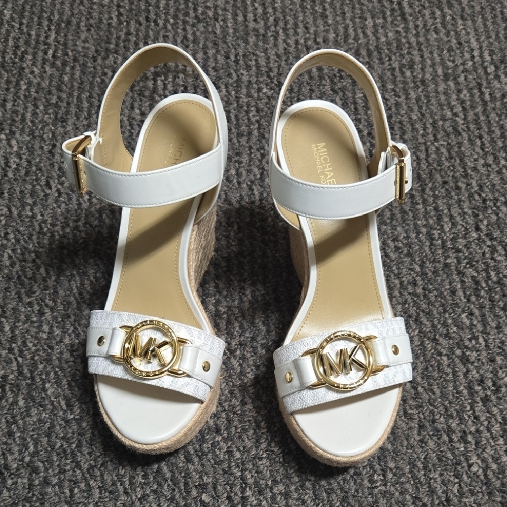 Michael Michael Kors Rory Womens Espadrille Platform Wedge Sandals Sz 7.5